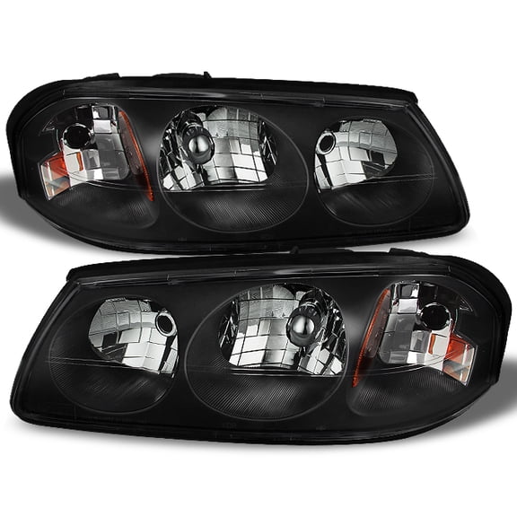 AKKON - For Chevy Impala Black OE Replacement Headlights Front Headlamps Driver/Passenger Left Right Pair New