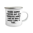 thumbnail image 2 of Nice Board Games 12oz Camper Mug, Board Games Started Out as a Harmless Hobby. I Had No Idea It, Present For Friends, New From, 2 of 2