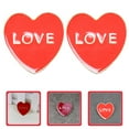 thumbnail image 4 of Shisuyan Brooch Red Alloy 2Pcs 1.4X1.4X0.1In, 4 of 8