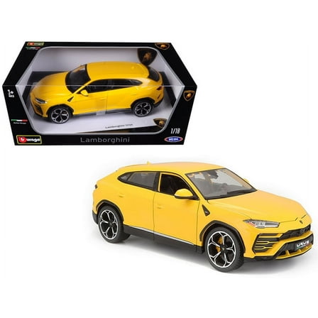 Lamborghini Urus Yellow 1/18 Diecast Model Car by Bburago