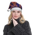 thumbnail image 5 of KLL Christmas Hats for Adults Plush Vintage USA Flag Print Santa Hat Xmas Fluffy Santa Claus Hat for Women Men, 5 of 6