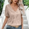 thumbnail image 5 of Mittory Sequin Tops for Women Short Sleeve V-Neck Cut-Out Shiny Metallic Sparkly Glitter Party Tops Blouse, 5 of 8
