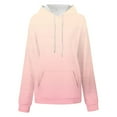 thumbnail image 2 of Women's Tie Dye Hoodies Oversized Hoody Pullover with Pocket Casual Loose Fit Hooded Sweatshirt Long Sleeve Tops Fall Winter Hoodie Trendy Fashion Drawstring Pullovers #14 Orange XXL, 2 of 3