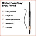 thumbnail image 3 of Revlon ColorStay Waterproof Longwearing Eyebrow Pencil, Retractable Angled Tip Applicator, 0.35g, 3 of 5