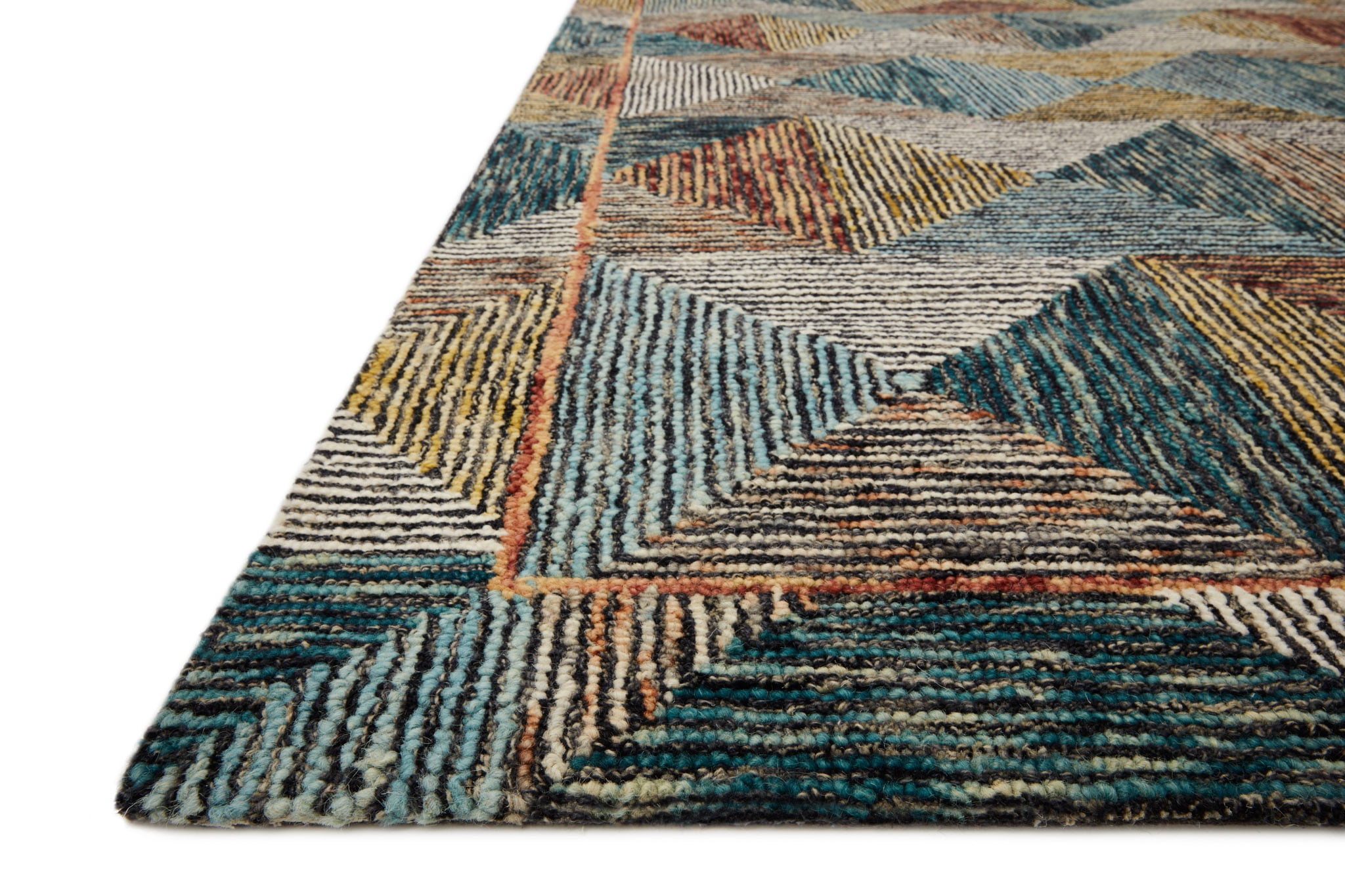 Loloi Spectrum Geometric Lagoon / Spice Area Rug