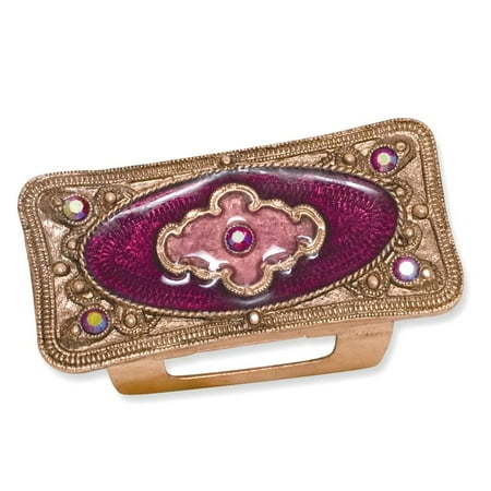 Ice Carats Copper Tone Purple Enameled Lipstick Holder Ice Carats Copper Tone Purple Enameled Lipstick Holder Travel Pill Box Woman Compact Fashion