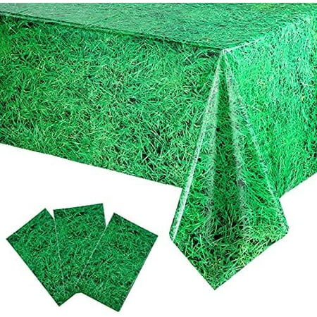 3-Pc 54"×108" Green Grass Table Cloth: Golf theme (for parties/birthday; jungle dinosaur woodland baby shower decor), 216 – Electronics Accessories.