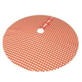 thumbnail image 2 of Kll 48" Christmas Tree Skirt Orange Gingham Xmas Tree Skirts Mat For New Year Xmas Holiday Party Indoor Outdoor Home Decoration, 2 of 9