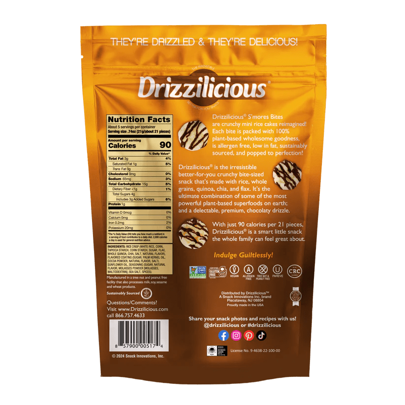 Drizzilicious S'mores Mini Rice Cake Bites, 4 oz