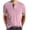Pink, variant on yillto Mens Short Sleeve Tops with Pockets Summer Casual Classic V Neck Buttons Business Shirts Tee