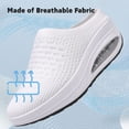 thumbnail image 4 of CHICVOMEY Women's Walking Shoes Breathable Air Cushion Backless Lightweight Orthotic Support Slip On Mule Sneakers Casual Athletic Gym Workout Clogs, 4 of 6