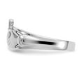thumbnail image 3 of Ladies Claddagh Ring in Polished 14K White Gold, 3 of 5