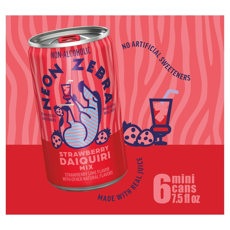 Neon Zebra Strawberry Daiquiri, Cocktail Mixers, No Artificial