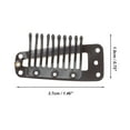 thumbnail image 3 of Unique Bargains 20 Pcs 10-Teeth Snap Wig Hair Clips for Hair Extension Deep Brown, 3 of 5