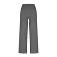 thumbnail image 5 of Maean Women's Casual Pants Loose Cotton Linen Wide Leg Elastic Waist Solid Color Plus Size Comfy Trouser, 5 of 7