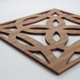 thumbnail image 4 of Ekena Millwork 15 3/8"W x 15 3/8"H x 3/8"T Medium Baytown Decorative Fretwork Wood Wall Panels, Walnut, 4 of 6