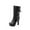 Black, variant on LOVZFMLL Boots for Women Mid Calf Winter Boots Buckle Round Toe Slip Resistant High Chunky Heel Fashion Fall Winter Shoes