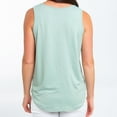 thumbnail image 5 of Elsie & Zoey Tobi Large Sage Sleeveless Scoop Neck Henley Tank Top for Women, 5 of 7