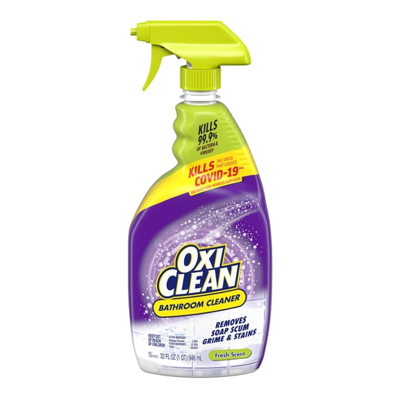 OxiClean Bathroom Cleaner, Shower, Tub & Tile, Powered by OxiClean Stainfighters, Fresh Scent, 32 oz