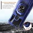thumbnail image 4 of Nagebee Phone Case Compatible for TCL 30 V 5G with Tempered Glass Screen Protector (Full Coverage), Full-Body Protective [Military-Grade], Magnetic Car Mount Ring Holder, Heavy-Duty Durable (Blue), 4 of 6