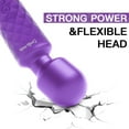thumbnail image 2 of Mini Powerful Vibrator Massager with 20 Vibration Modes, Whisper Quiet, Waterproof, Handheld, Cordless for Neck Shoulder Back Body Massage, Sports Recovery & Muscle Aches (Purple), 2 of 7