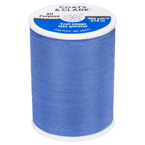 Coats & Clark All Purpose Periwinkle Polyester Thread, 300 Yards