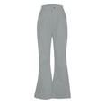 thumbnail image 3 of CONZONE Mens 70s Disco Flared Pants Straight Leg Vintage Pants for Men Trendy Slim Fit Solid Modern Bell Bottom With Pockets, 3 of 4