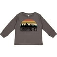 thumbnail image 3 of Inktastic Houston Texas Skyline Retro Boys or Girls Long Sleeve Toddler T-Shirt, 3 of 5