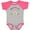 Baseball Heather and Hot Pink, variant on Inktastic Glamma's Girl Heart Flowers Girls Baby Bodysuit