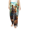 thumbnail image 2 of Lsque Maple Meditating Bear Print Women's Pajama Pants, Lounge Pant - Comfortable Home Wear,Elastic Waistband, Stylish Design-XX-Large, 2 of 9