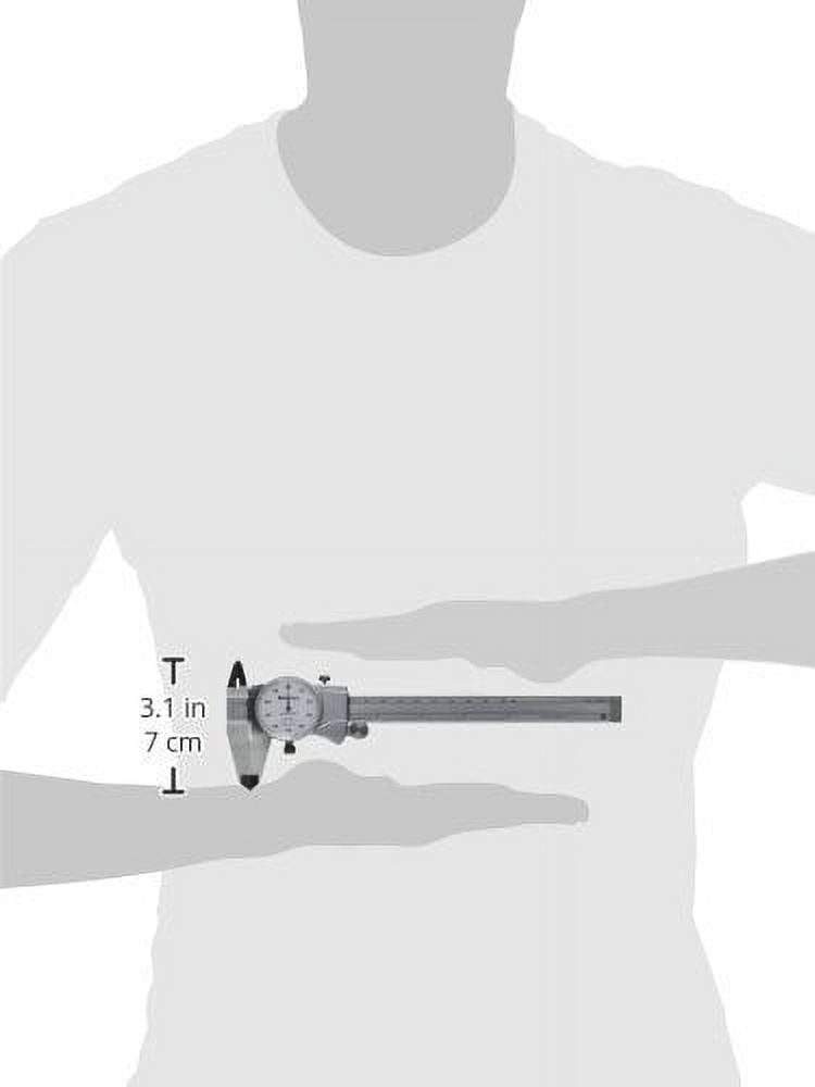 Mitutoyo 505-742J Dial Caliper, 0.1" per Rev, 0-6" Range, 0.001" Accuracy CA3