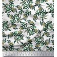 thumbnail image 1 of Soimoi Satin Silk Fabric Leaves & Floral Block Print Fabric by The Yard 42 Inch Wide, 1 of 3