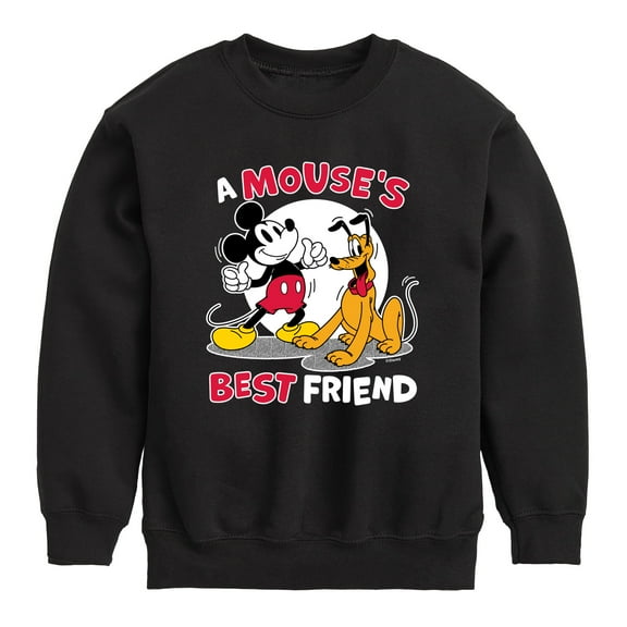Mickey & Friends - A Mouse's Best Friend - Toddler And Youth Crewneck Fleece Sweatshirt