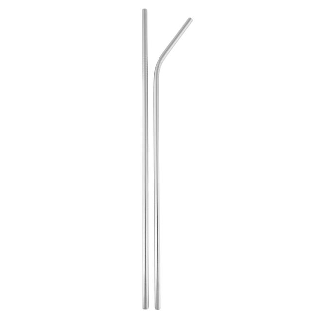 s de Metal para Beber Largas de Paja de Acero Inoxidable de 2 Piezas para Vasos Batido de de Bebida Fría Plata 265x6mm Macarena Paja de beber de acero inoxidable