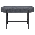 thumbnail image 2 of Bouclair Grey Fabric and Metal Bench, 2 of 3