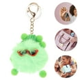 thumbnail image 3 of Unique Bargains 1 Pc Fashion Coal Ball Handbag Charm Bag Accessories Fluorescent Green, 3 of 5