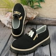 thumbnail image 6 of Dakaela Womens Loafer Shoes Platform Chunky Penny Loafers Lug Sole Slip on Work Office Business Casual Dress Shoes Black 6, 6 of 8