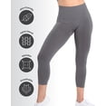 thumbnail image 5 of SlimMe Women's High-Waist Control Seamless Shapewear Leggings - Womens - Female, Medium, Heather Charcoal, 5 of 12