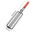 thumbnail image 3 of Fiudx Cesta para Parrilla de Barbacoa, Pinza de Acero Inoxidable para Salchichas, Herramienta Antiadherente para Asar, Mango Plegable con Cerradura, Fácil de Limpiar, Perfecta para Asar Pescado, Cama, 3 of 7