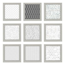 Melannco Set of 9, 9.25-inch White MDF Wood Frames, Each Frame Fits 8X8 Photo