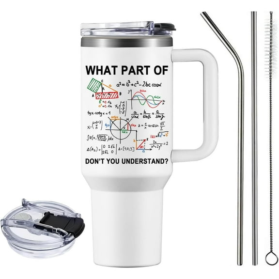 Teacher Gifts for Women, 40oz Teacher Tumbler with Handle, Teacher Appreciation Week Gifts, Best Teachers Gifts Ideas for Birthday Christmas Graduation Back to School Teacher Nutrition Facts Cup