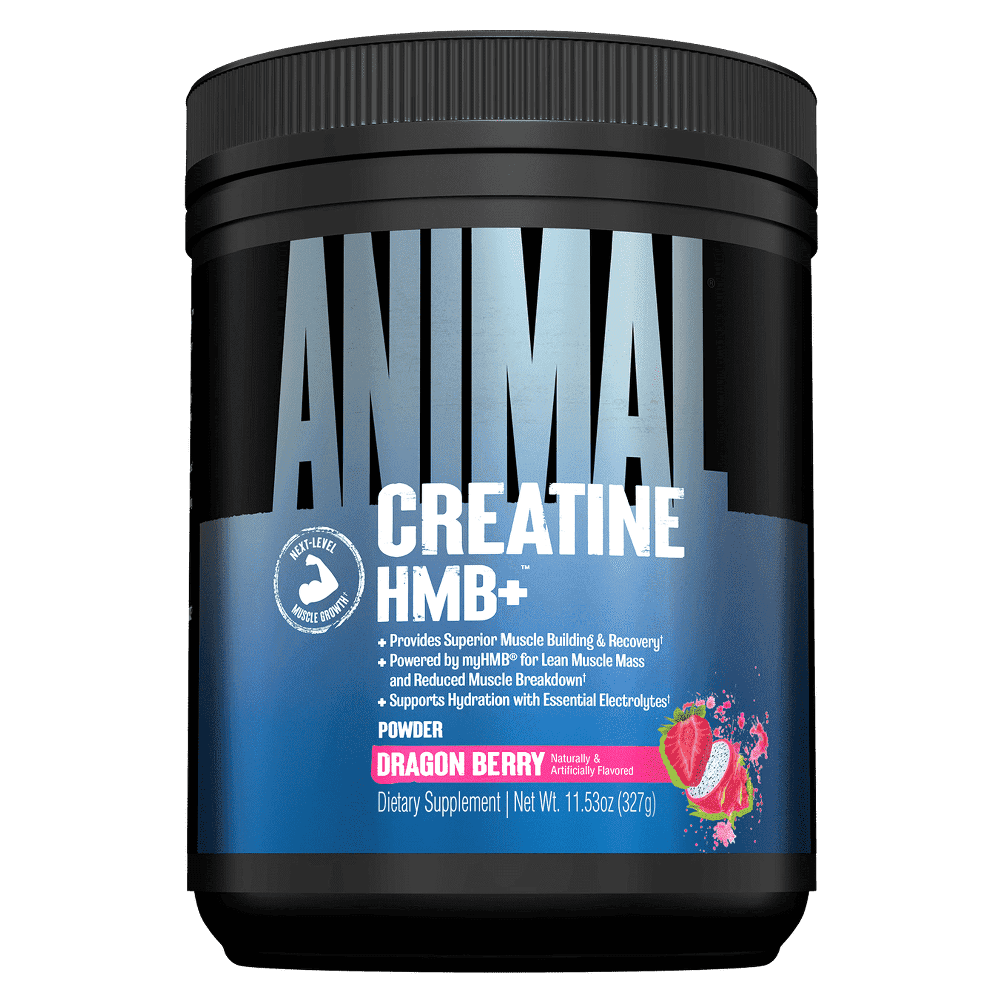Animal Creatine HMB Powder – 5g Creatine + 3g myHMB with Electrolytes for Lean Muscle, Recovery & Daily Energy – Dragon Berry Flavor, 30 Servings