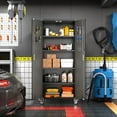 thumbnail image 5 of Aobao Rolling 72" Metal 4-Shelf Floor Mount Garage Cabinet with Digital Lock, Black, 5 of 7