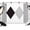 Black, White, Silver, variant on 7x5ft Photo Backdrop, Boho Modern Soft Polyester Backdrop Curtains Photography Backdrops, Black White Checkered Border Minimalist Brushed Background for Photoshoots Studio Video Portrait Parties