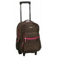 thumbnail image 1 of Rockland R01-PINKLEOPARD Roadster 17 in. Rolling Backpack, 1 of 4