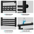 thumbnail image 3 of FETCOI Towel Rack 10 Rail Wall Mount Stainless Steel Shelf Heated Bar Hot Towel Warmer, 3 of 12