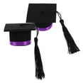 thumbnail image 1 of HEALEEP 2Ud Topper Para Con Gorro De Graduación De Fieltro Morado Ideal Para Celebraciones, 1 of 8