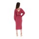 thumbnail image 3 of Vestido falda lápiz color Rosa AMAD  Casual para mujer Talla S, 3 of 4