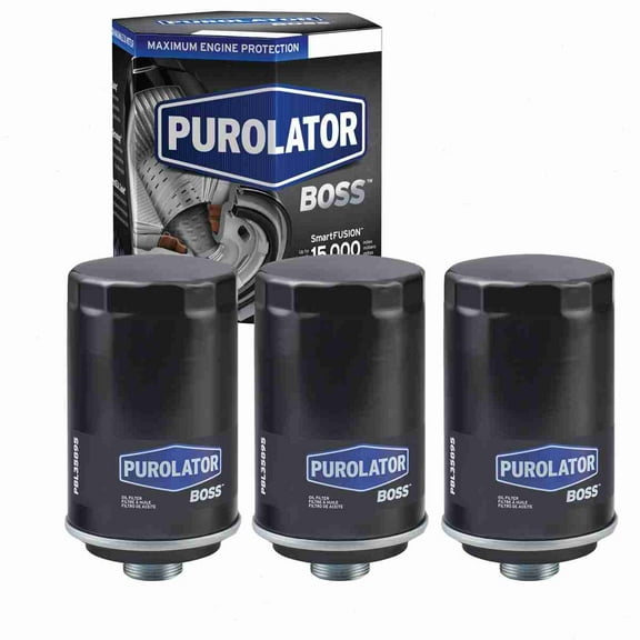 3 pc Purolator BOSS PBL35895 Engine Oil Filters for Oil Change Lubricant Filters