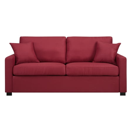 Manhattan Upholstered Sofa with Accent Pillows,